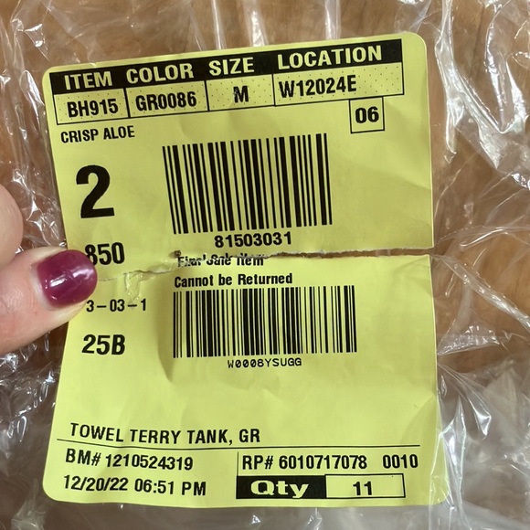 NEW J.Crew Towel Terry Tank Medium - Picture 12 of 12